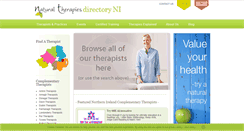 Desktop Screenshot of naturaltherapiesdirectoryni.com
